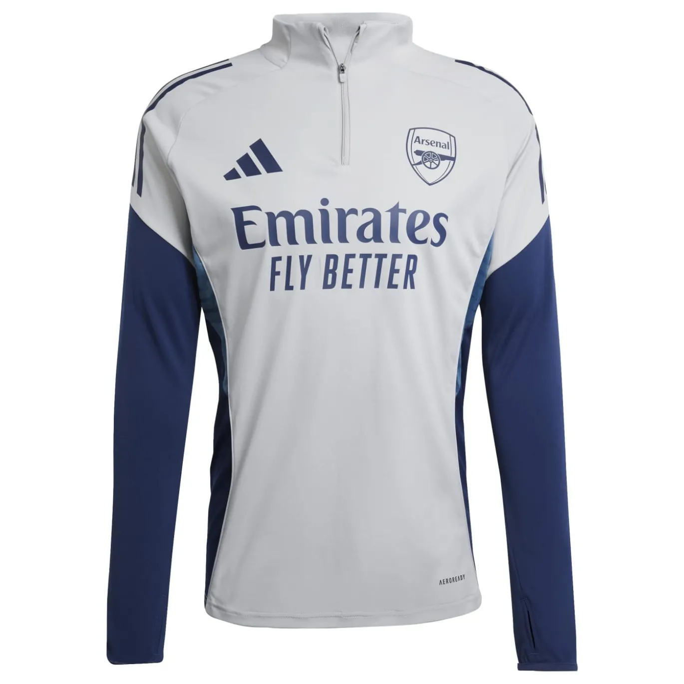 adidas Arsenal Trainingstrui 1/4-Zip 2025-2026 Grijs Donkerblauw Blauw