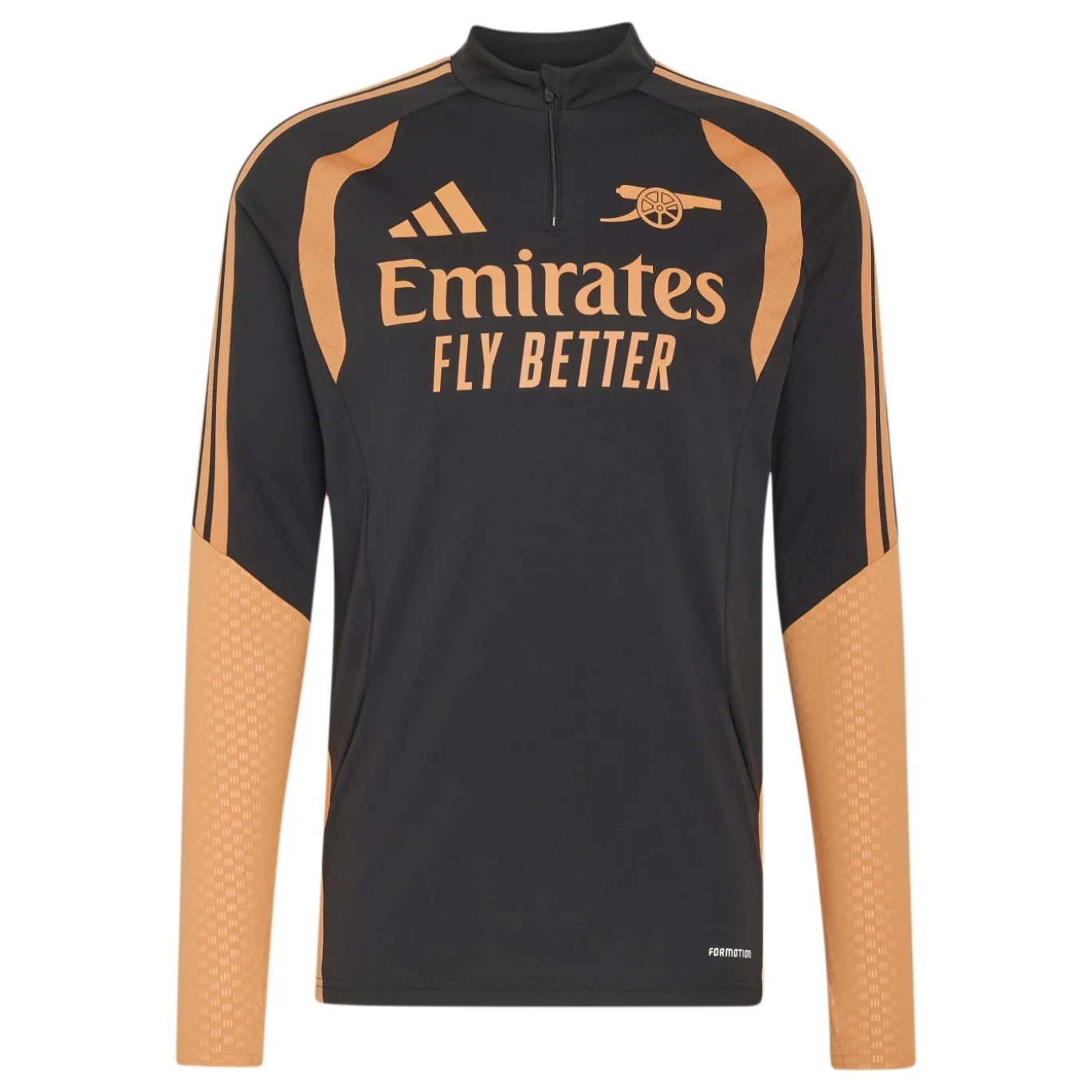 adidas Arsenal Trainingstrui 1/4-Zip 2026-2027 Zwart Oranje