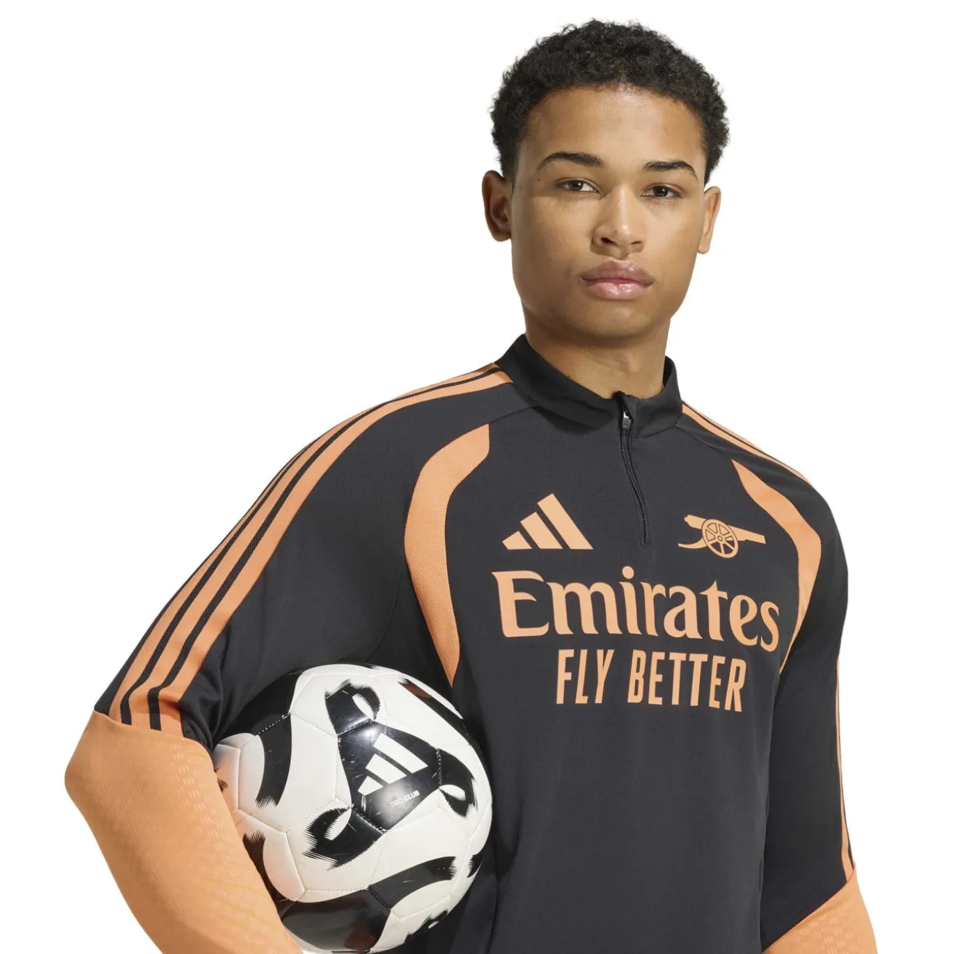 adidas Arsenal Trainingstrui 1/4-Zip 2026-2027 Zwart Oranje