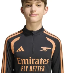 adidas Arsenal Trainingstrui 1/4-Zip 2026-2027 Kids Zwart Oranje