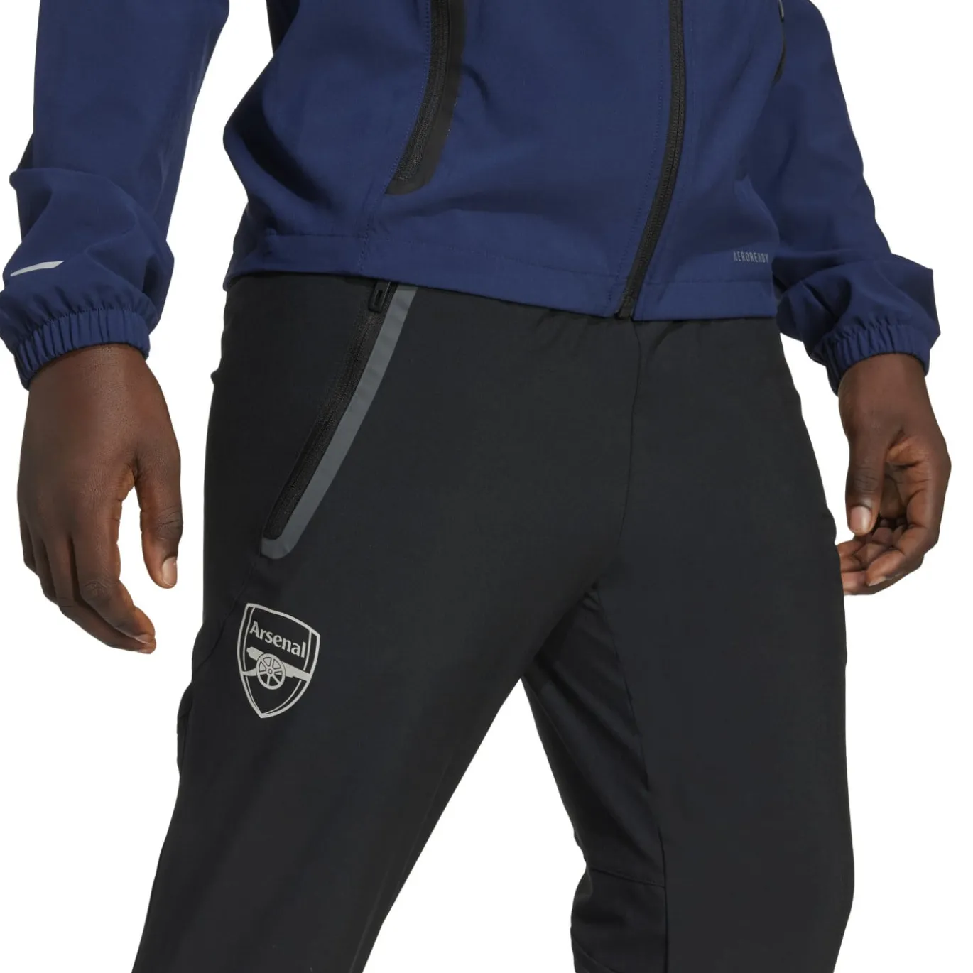 adidas Arsenal Vis Tech Trainingsbroek 2025-2026 Kids Zwart Wit