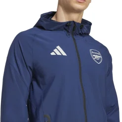 adidas Arsenal Vis Tech Trainingspak Full-Zip 2025-2026 Donkerblauw Zwart Wit