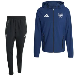 adidas Arsenal Vis Tech Trainingspak Full-Zip 2025-2026 Donkerblauw Zwart Wit