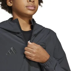 adidas Arsenal Vis Tech Trainingspak Full-Zip 2024-2025 Kids Donkergrijs