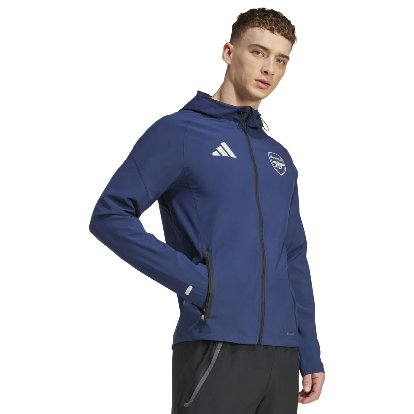 adidas Arsenal Vis Tech Vest 2025-2026 Donkerblauw Wit Zwart
