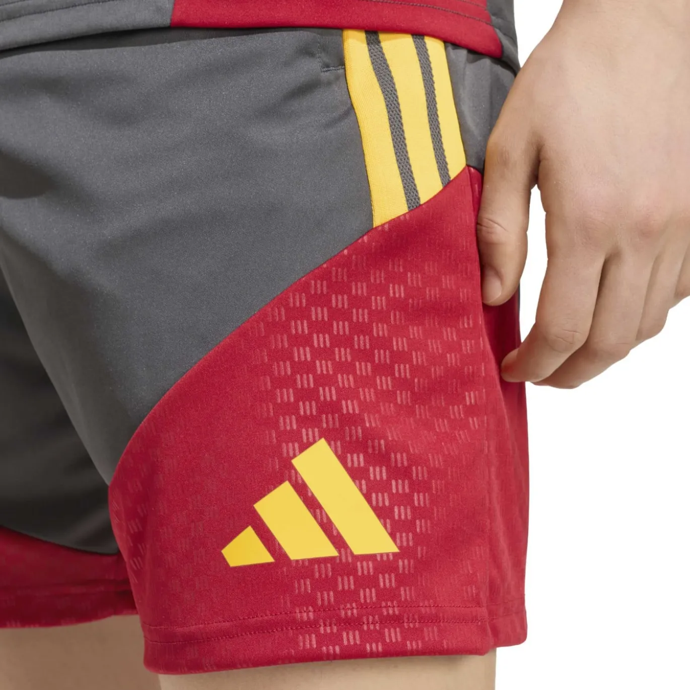 adidas AS Roma Trainingsbroekje 2026-2027 Donkergrijs Rood Oranje