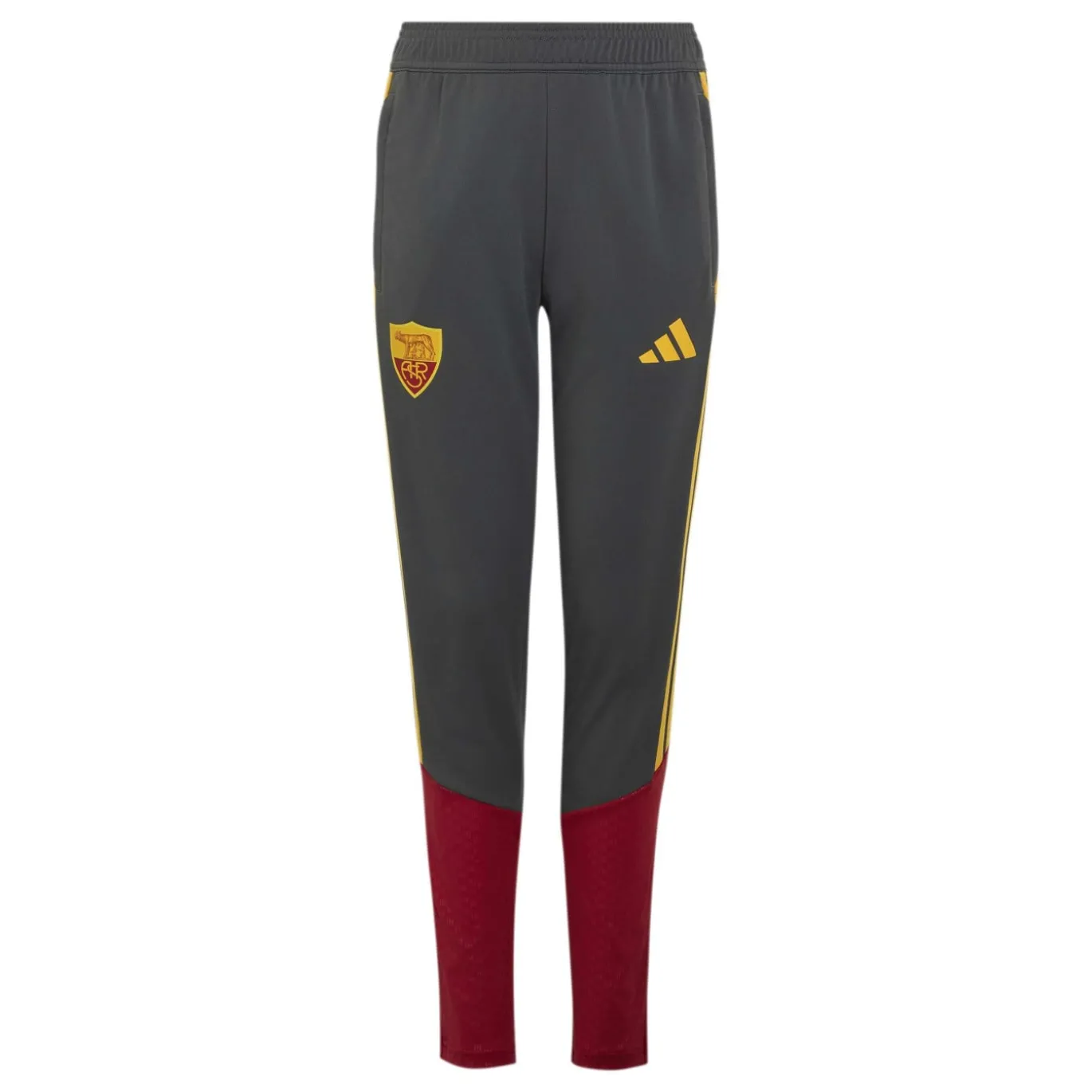 adidas AS Roma Trainingspak 1/4-Zip 2026-2027 Kids Donkergrijs Rood Oranje