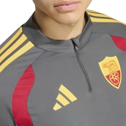 adidas AS Roma Trainingspak 1/4-Zip 2026-2027 Donkergrijs Rood Oranje
