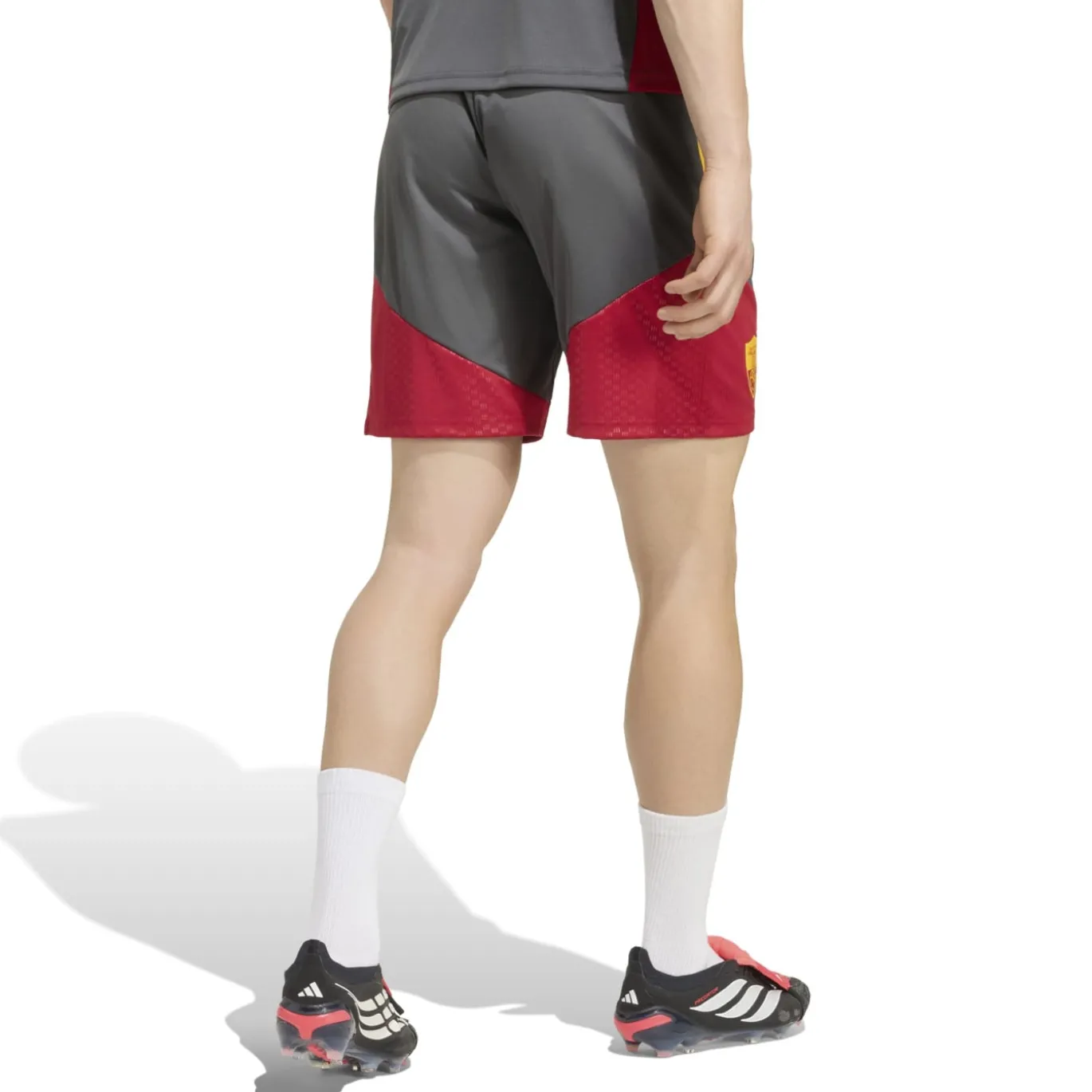 adidas AS Roma Trainingsset 2026-2027 Donkergrijs Rood Oranje