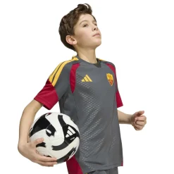 adidas AS Roma Trainingsset 2026-2027 Kids Donkergrijs Rood Oranje