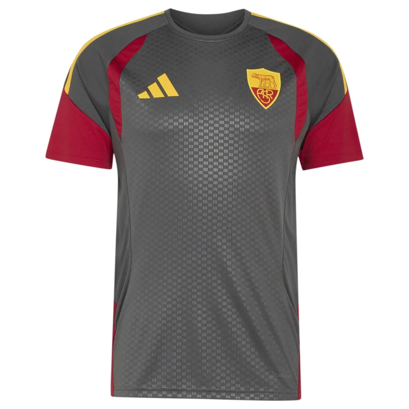 adidas AS Roma Trainingsshirt 2026-2027 Donkergrijs Rood Oranje