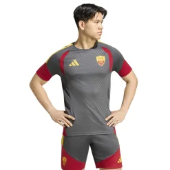 adidas AS Roma Trainingsshirt 2026-2027 Donkergrijs Rood Oranje