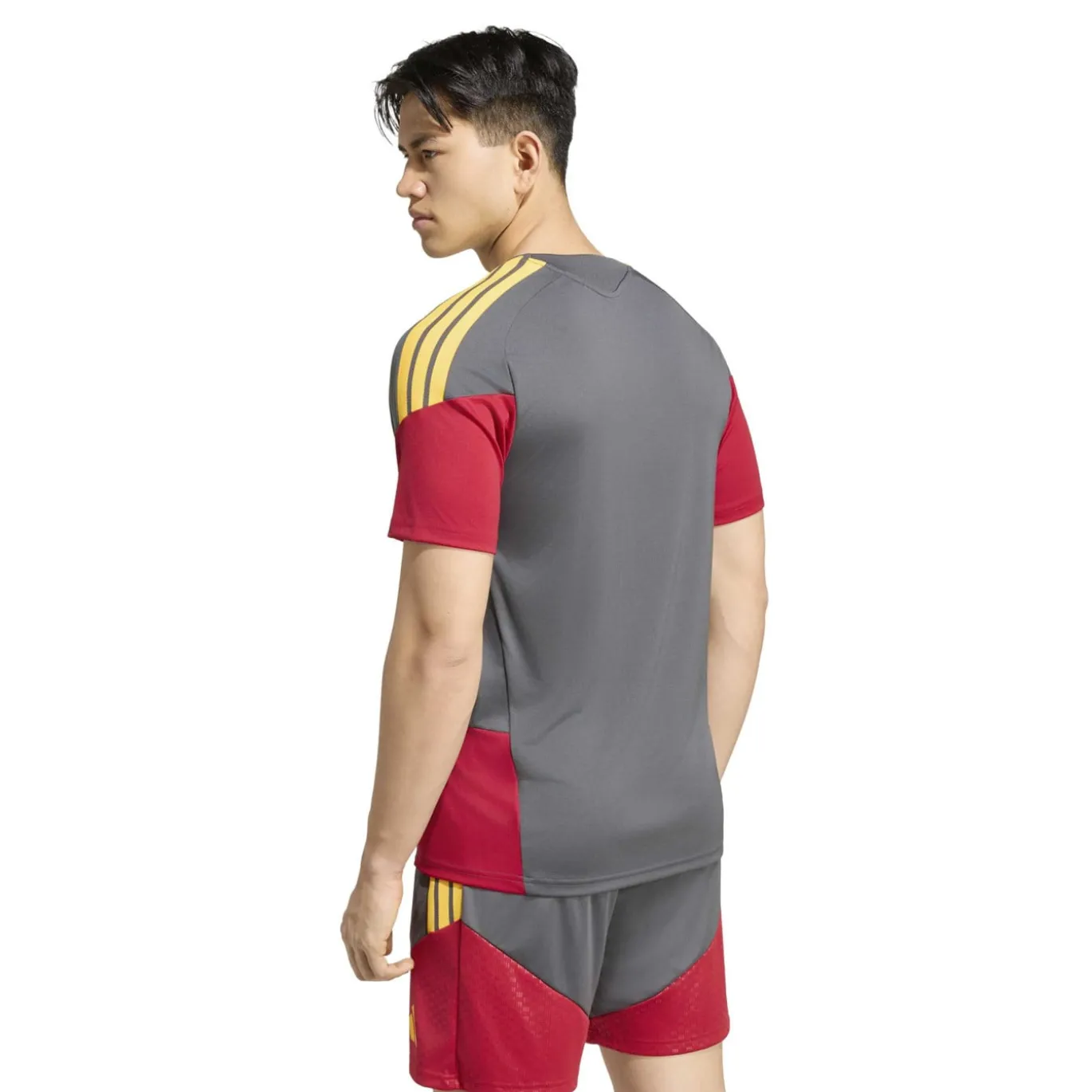 adidas AS Roma Trainingsshirt 2026-2027 Donkergrijs Rood Oranje