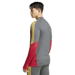 adidas AS Roma Trainingstrui 1/4-Zip 2026-2027 Donkergrijs Rood Oranje