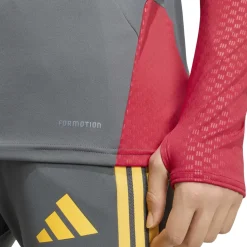 adidas AS Roma Trainingstrui 1/4-Zip 2026-2027 Donkergrijs Rood Oranje