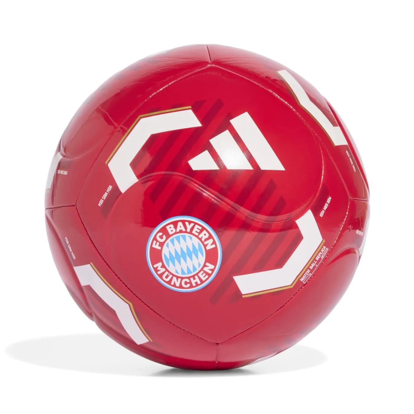 adidas Bayern München Club Voetbal Maat 5 2026-2027 Rood Wit Goud