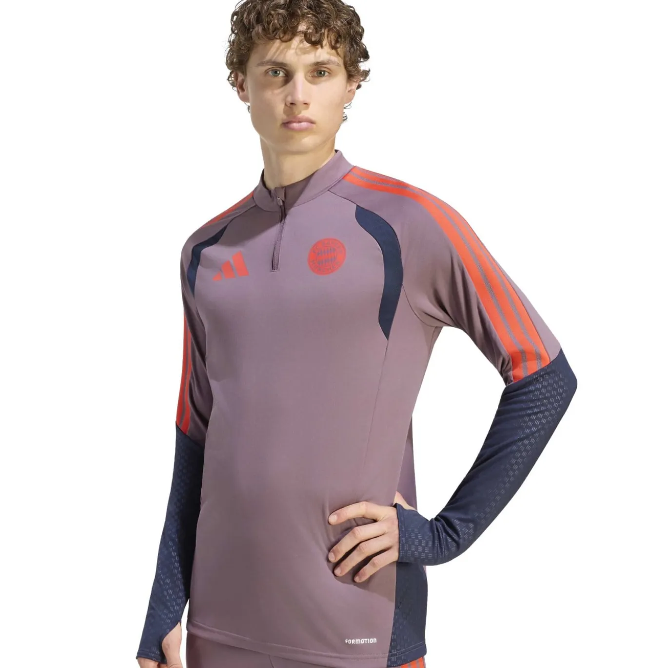 adidas Bayern München Europees Trainingspak 1/4-Zip 2026-2027 Lichtpaars Zwart Rood