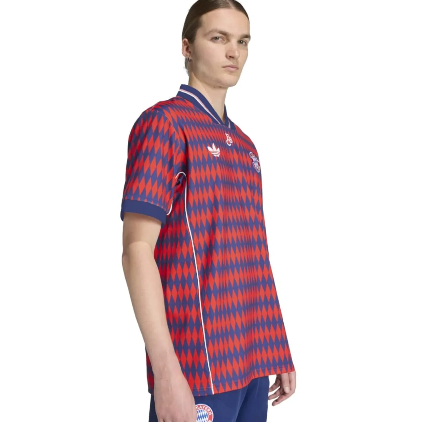 adidas Bayern München Lifestyler T-Shirt Rood Blauw Wit