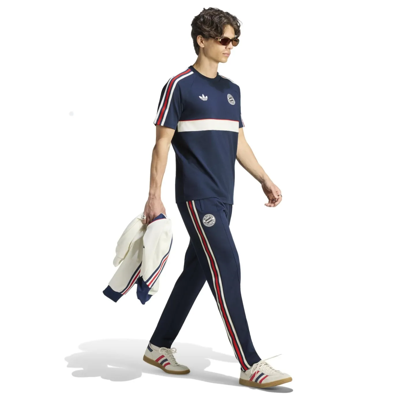 adidas Bayern München Originals T-Shirt Donkerblauw Wit