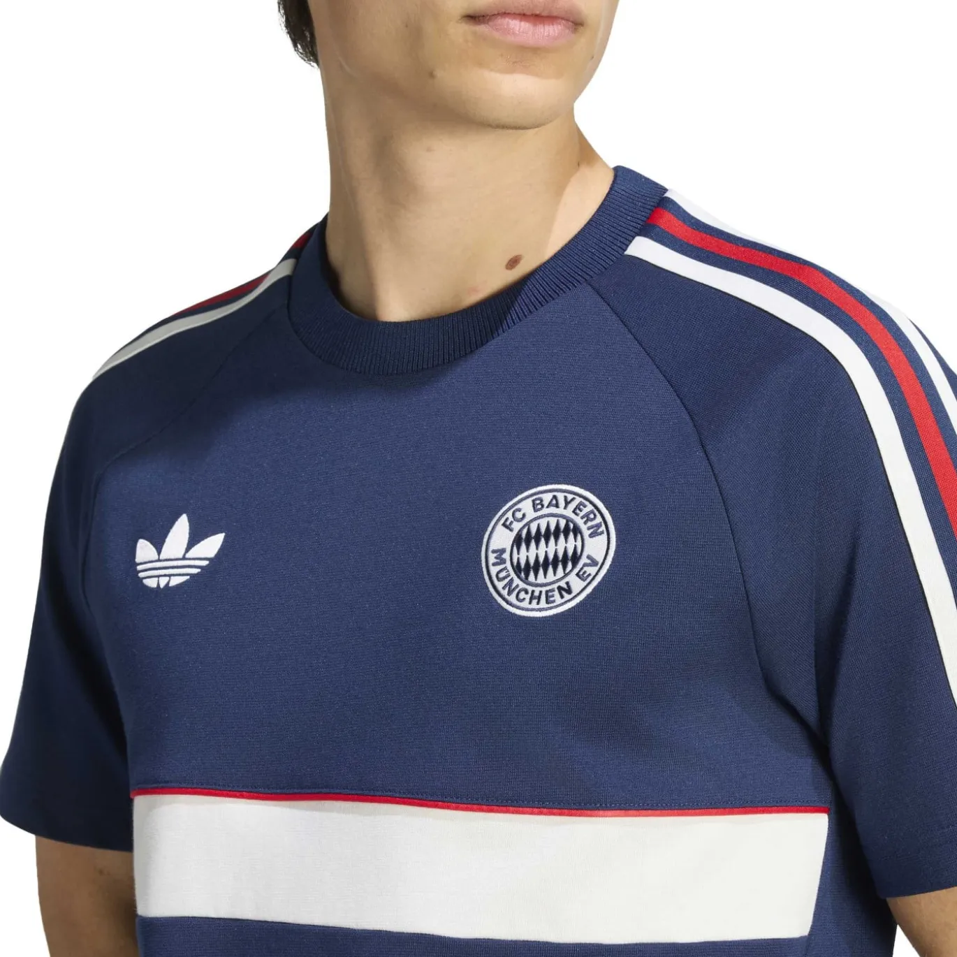 adidas Bayern München Originals T-Shirt Donkerblauw Wit