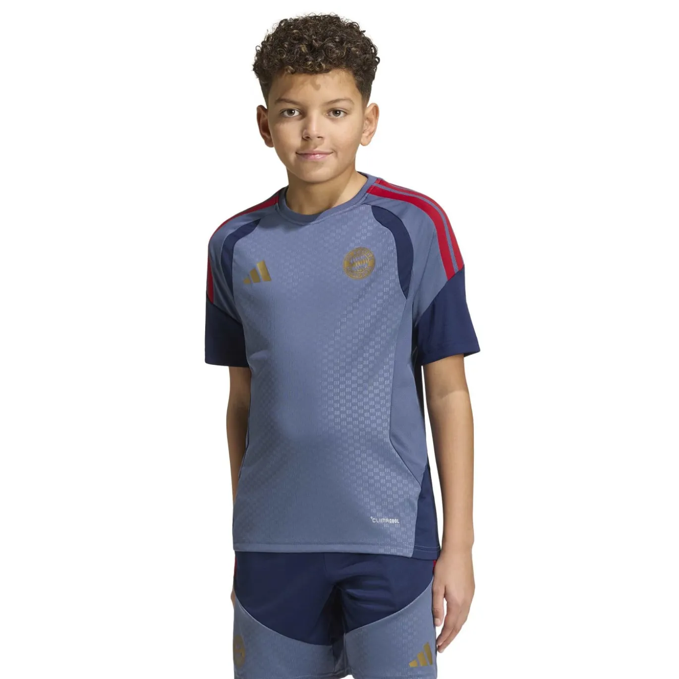 adidas Bayern München Trainingsshirt 2026-2027 Kids Donkerblauw Rood Goud