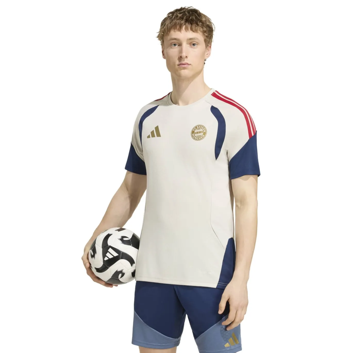 adidas Bayern München Trainingsshirt 2026-2027 Beige Donkerblauw Rood Goud