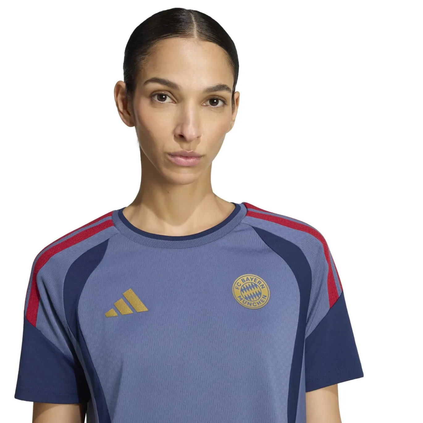 adidas Bayern München Trainingsshirt 2026-2027 Dames Donkerblauw Rood Goud