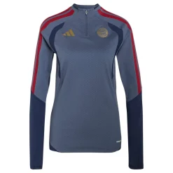 adidas Bayern München Trainingstrui 1/4-Zip 2026-2027 Dames Donkerblauw Rood Goud