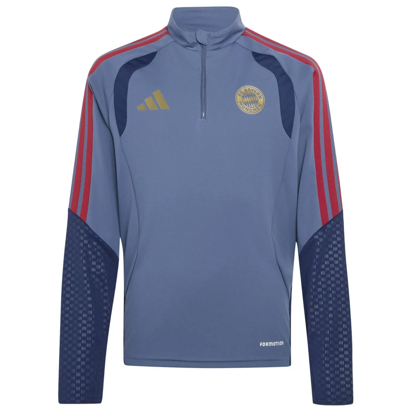 adidas Bayern München Trainingspak 1/4-Zip 2026-2027 Kids Donkerblauw Rood Goud