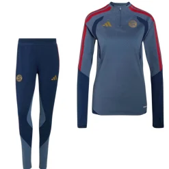 adidas Bayern München Trainingspak 1/4-Zip 2026-2027 Dames Donkerblauw Rood Goud