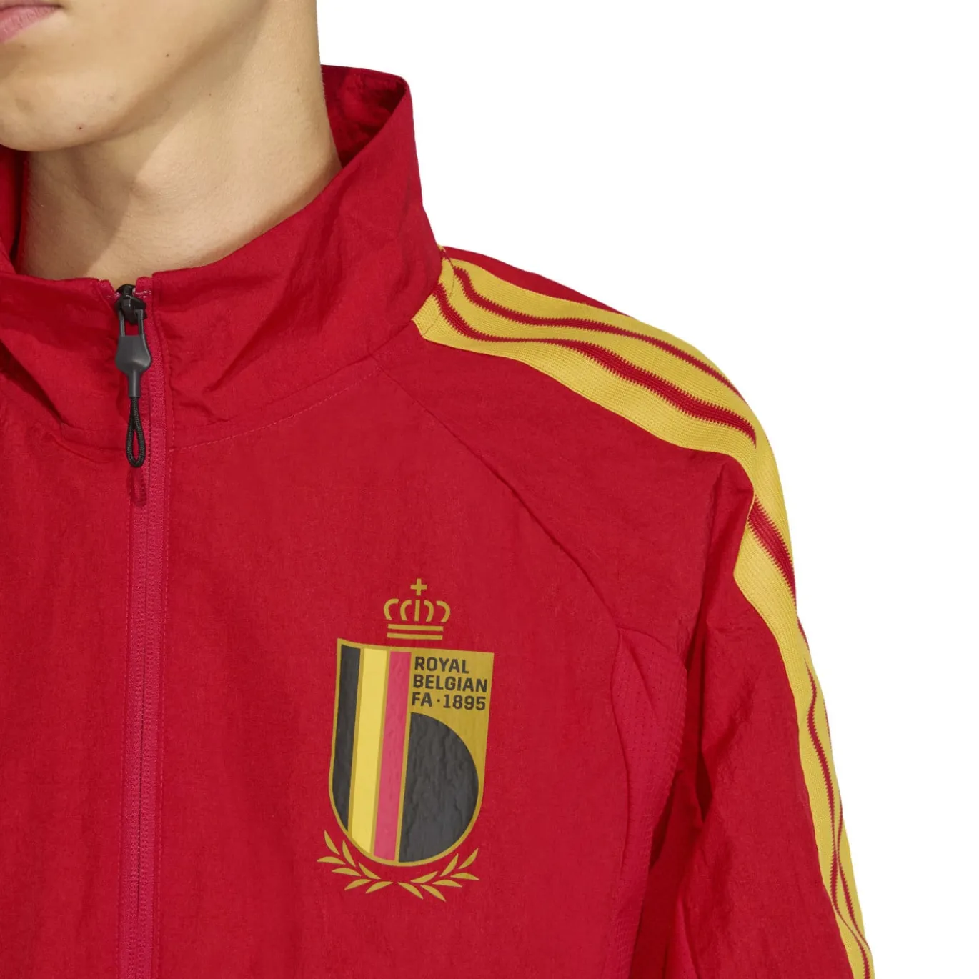adidas België Anthem Trainingsjack 2026-2028 Rood Geel Zwart