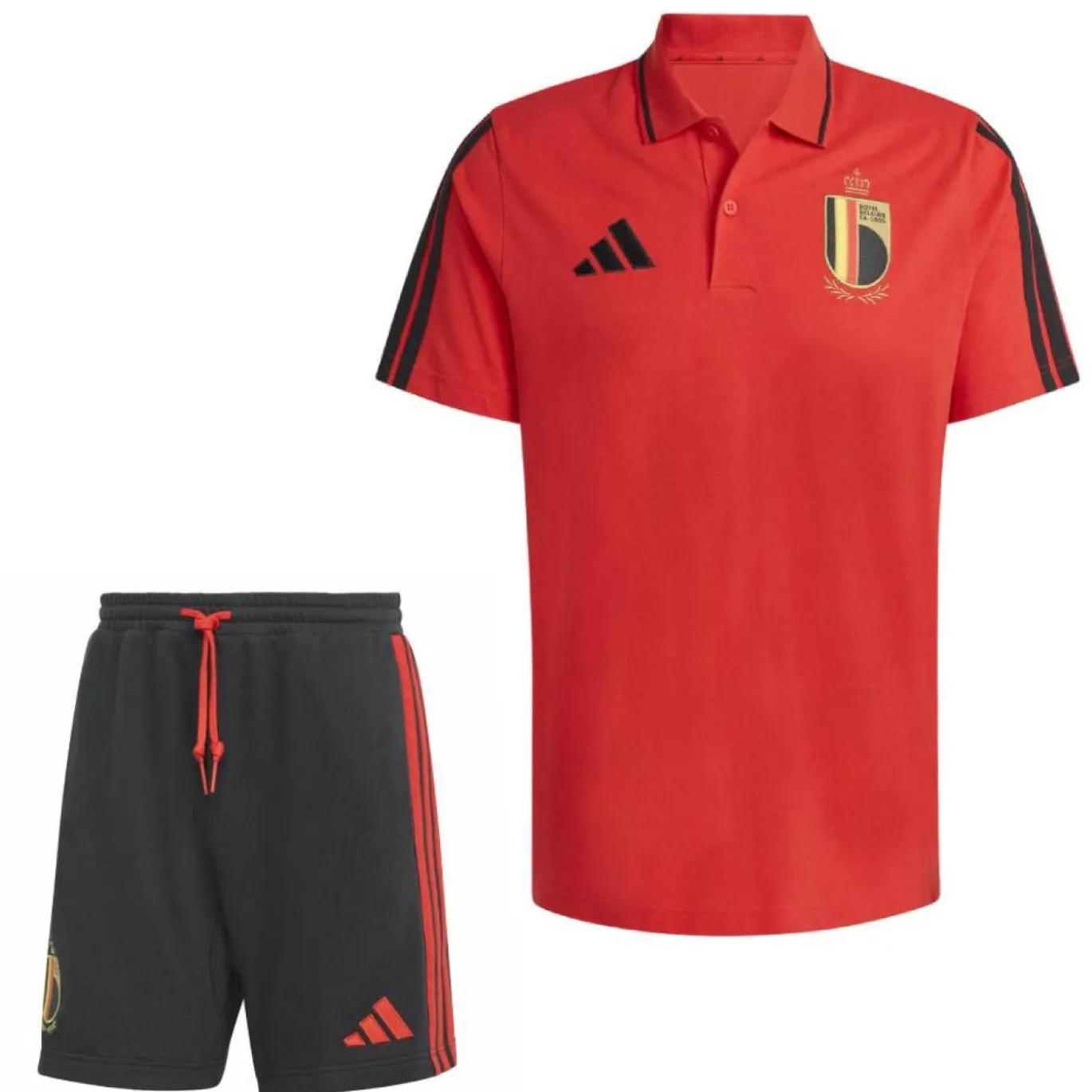 adidas België DNA Polo Set 2026-2028 Rood Zwart