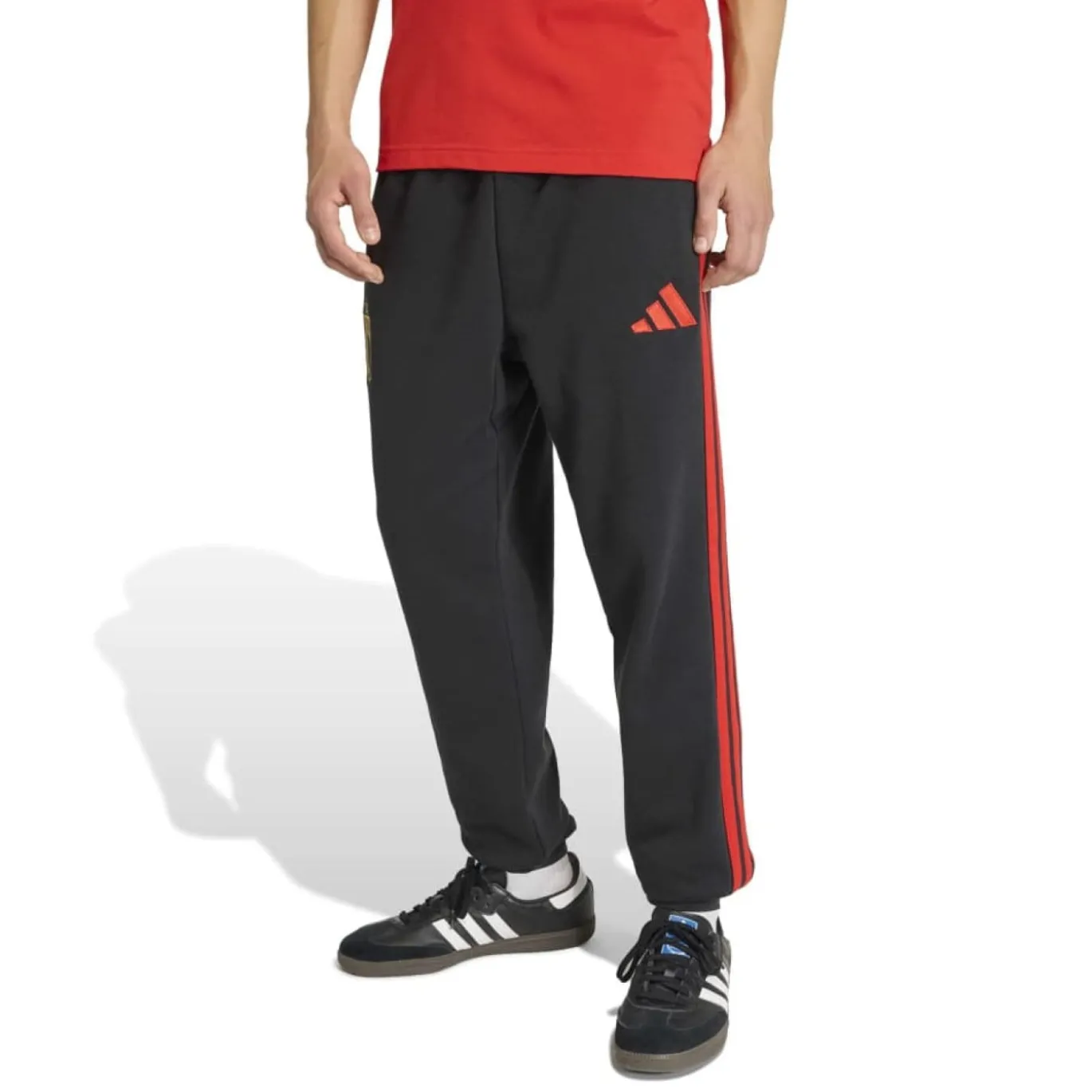 adidas België DNA Trainingsbroek 2026-2028 Zwart Rood