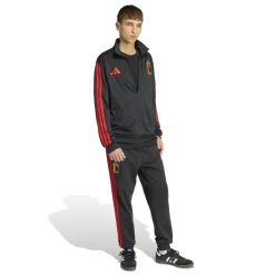 adidas België DNA Trainingspak Full-Zip 2026-2028 Zwart Rood