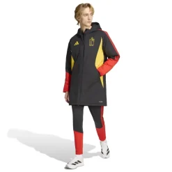 adidas België Lange Winterjas 2026-2028 Zwart Geel Rood