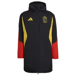 adidas België Lange Winterjas 2026-2028 Zwart Geel Rood