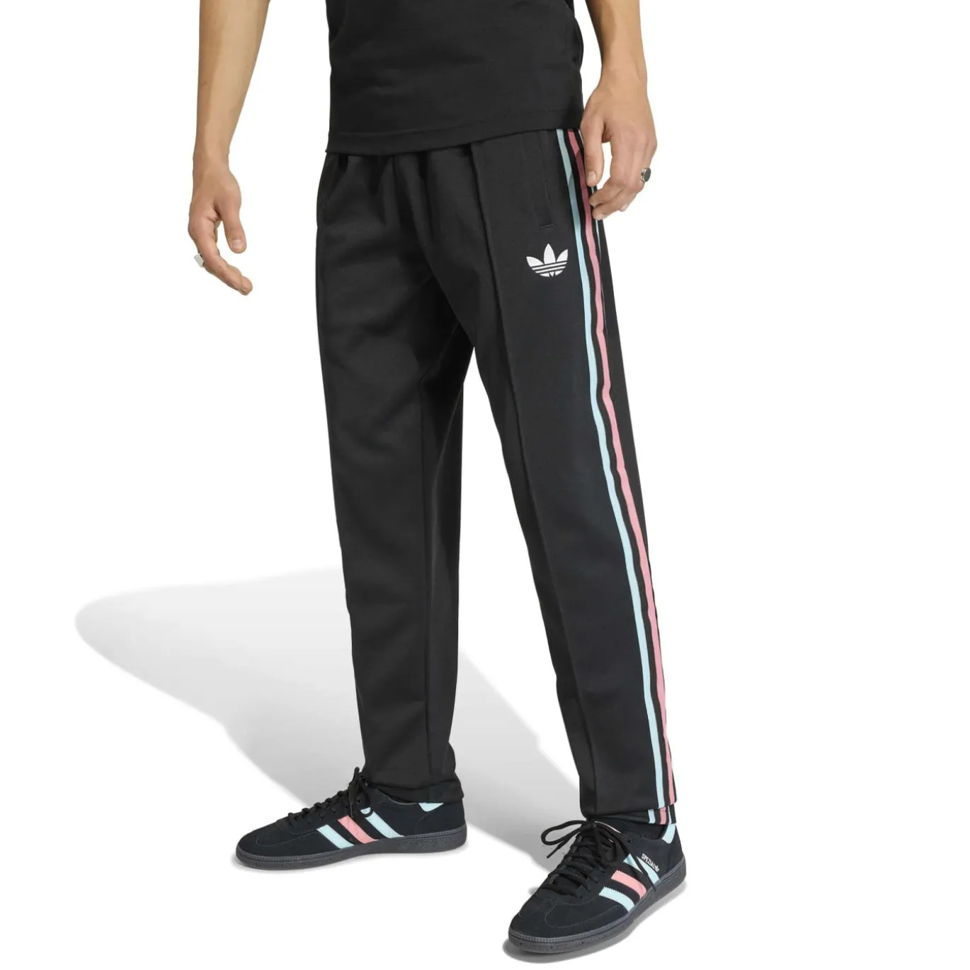adidas België Originals Trainingspak Full-Zip Zwart Lichtblauw Roze