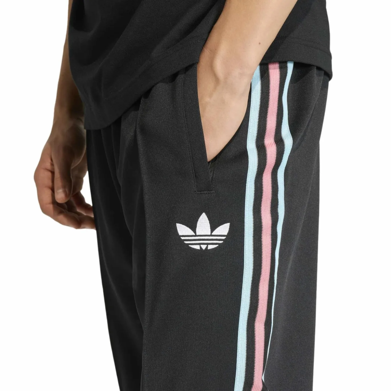 adidas België Originals Trainingsbroek Zwart Lichtblauw Roze