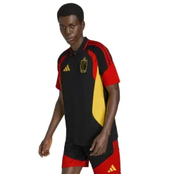 adidas België Polo 2026-2028 Zwart Geel Rood