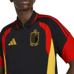 adidas België Polo 2026-2028 Zwart Geel Rood