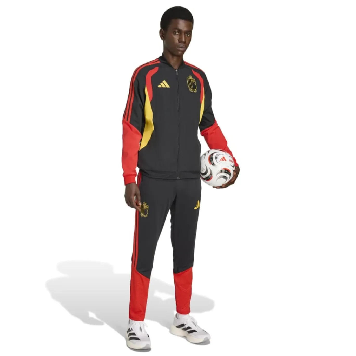 adidas België Presentatie Trainingsjack 2026-2028 Zwart Geel Rood