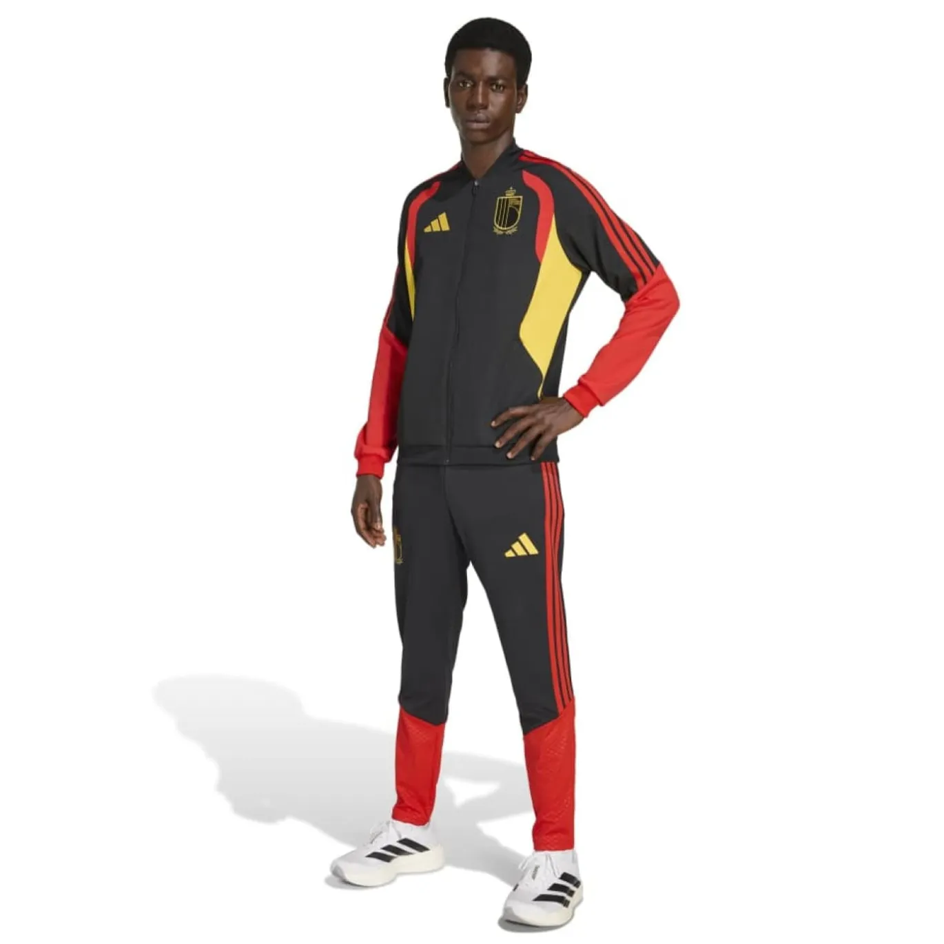 adidas België Presentatie Trainingsjack 2026-2028 Zwart Geel Rood