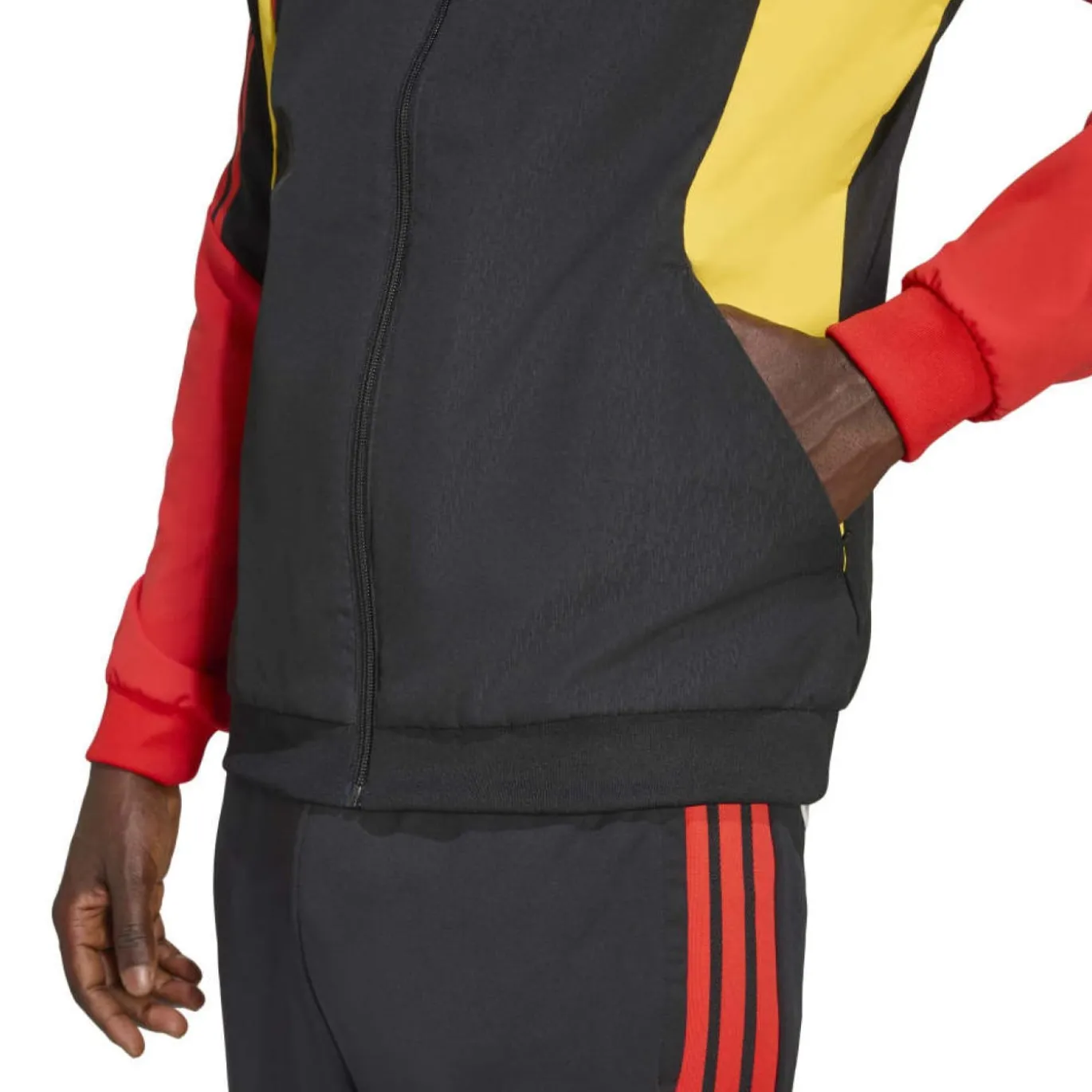adidas België Presentatie Trainingsjack 2026-2028 Zwart Geel Rood