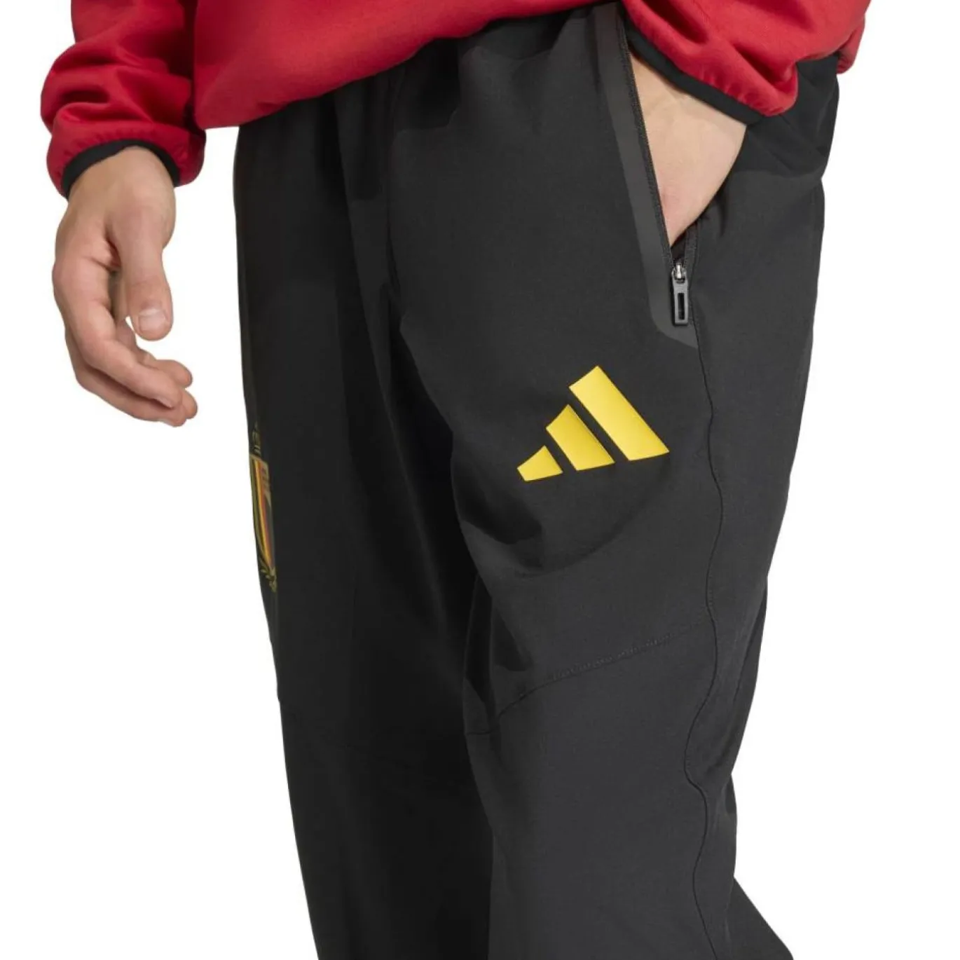 adidas België Tiro Travel Trainingspak Hooded Full-Zip 2026-2028 Rood Zwart