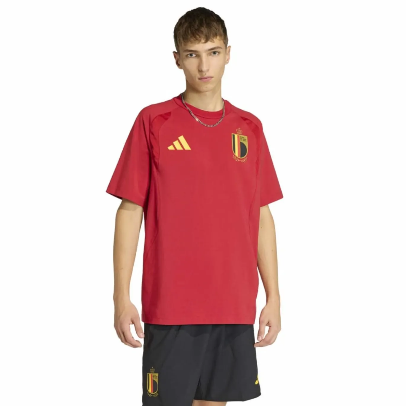 adidas België Tiro Travel T-Shirt 2026-2028 Rood Geel
