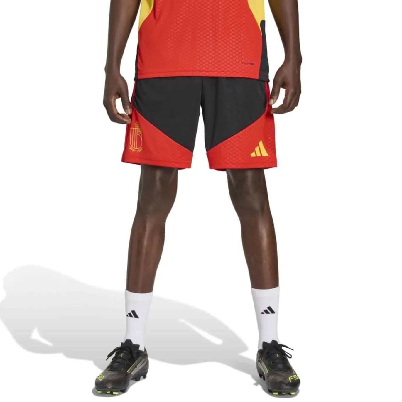adidas België Trainingsbroekje 2026-2028 Zwart Geel Rood