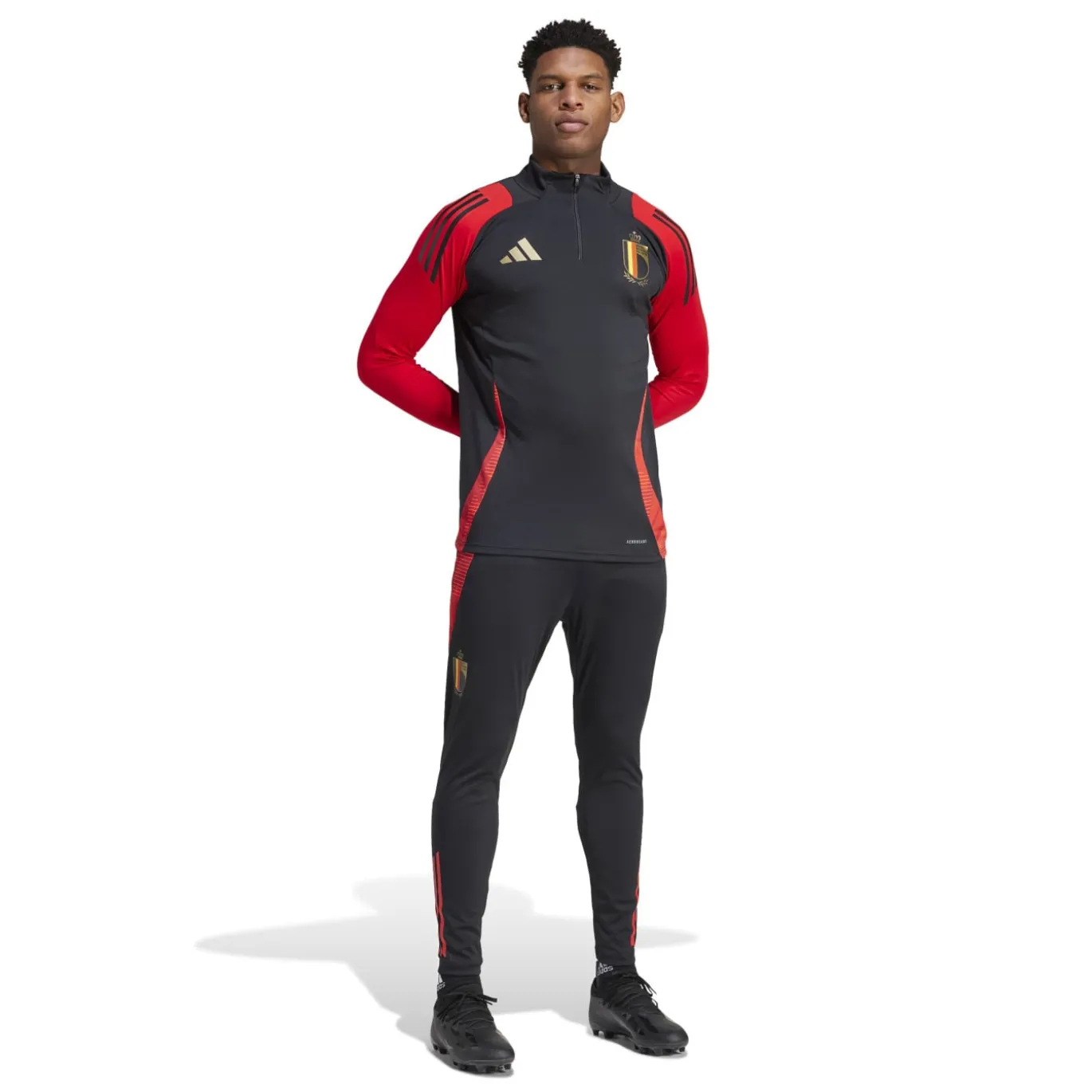 adidas België Trainingsbroek 2024-2026 Zwart Rood Goud