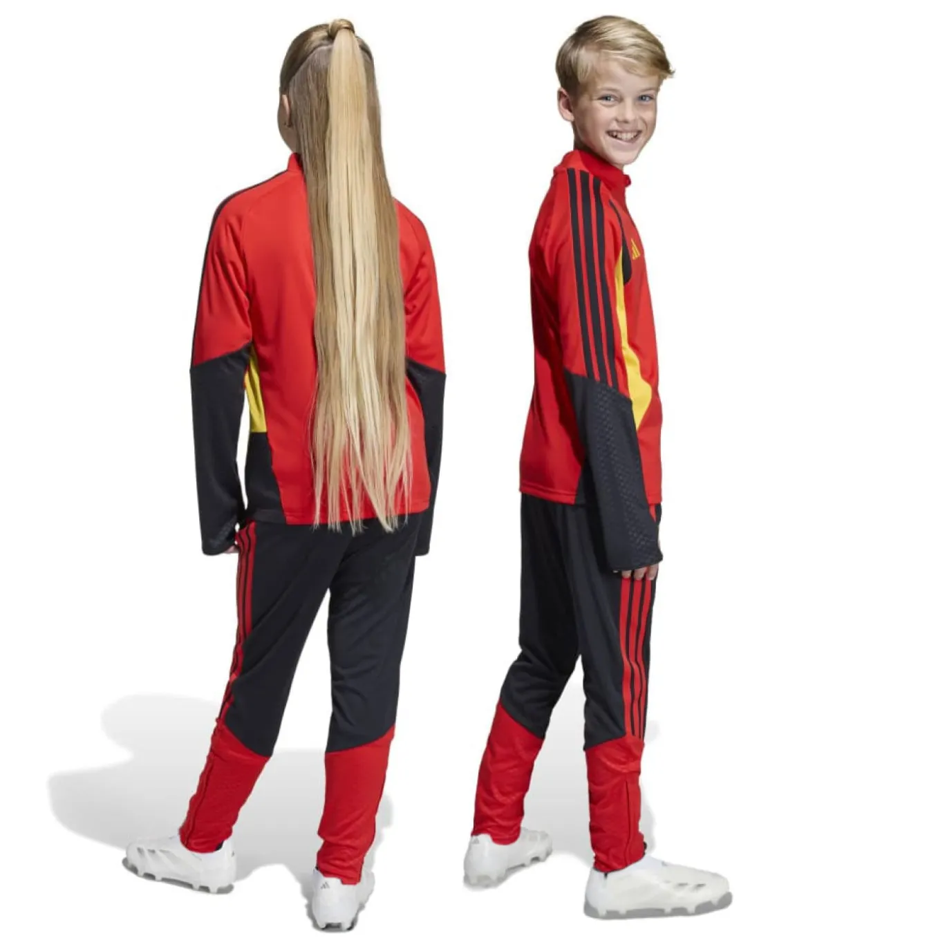 adidas België Trainingsbroek 2026-2028 Kids Zwart Geel Rood