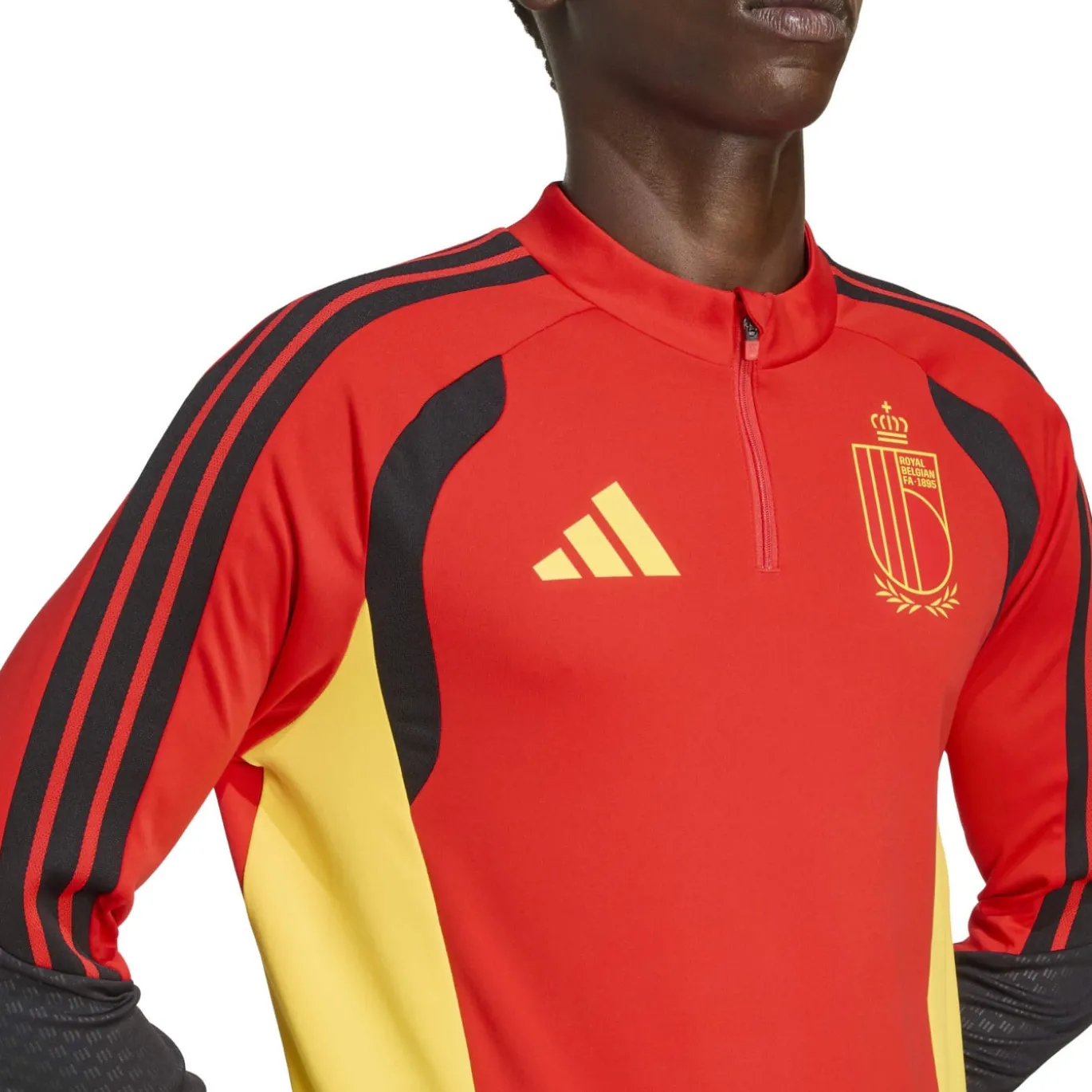 adidas België Trainingspak 1/4-Zip 2026-2028 Rood Zwart Geel