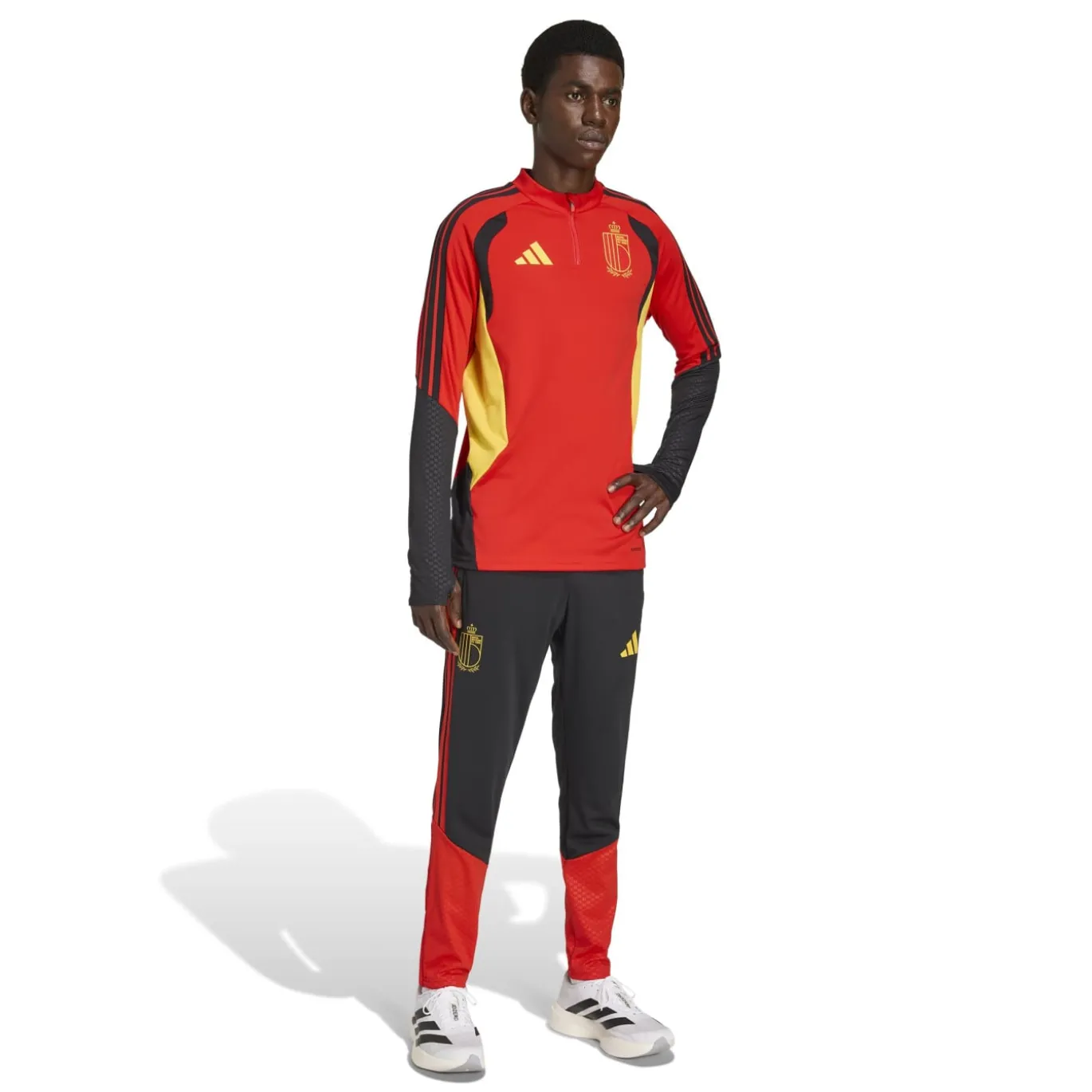 adidas België Trainingstrui 1/4-Zip 2026-2028 Rood Geel Zwart